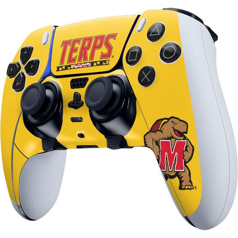 University of Maryland Terps Yellow PS5 DualSense Edge Pro Controller Skin