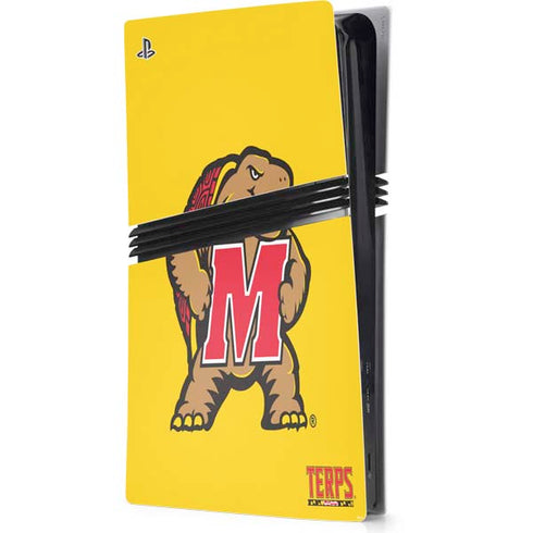 University of Maryland Terps Yellow PS5 Pro Console Skin