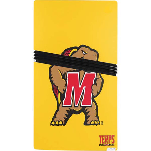 University of Maryland Terps Yellow PS5 Pro Console Skin