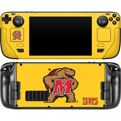 University of Maryland Terps Yellow Steam Deck Handheld Gaming Computer Skin