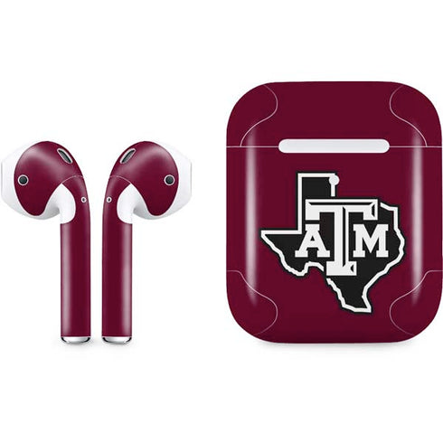 Texas A&M University Black Logo Apple AirPods 2 Skin