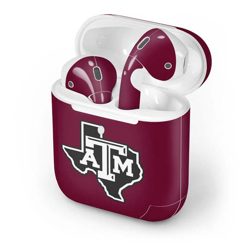 Texas A&M University Black Logo Apple AirPods 2 Skin