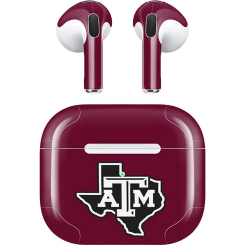 Texas A&M University Black Logo Apple AirPods (3rd Gen 2021) Skin