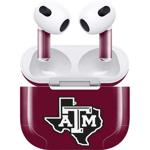 Texas A&M University Black Logo Apple AirPods (3rd Gen 2021) Skin
