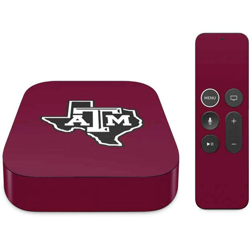 Texas A&M University Black Logo Apple TV Skin