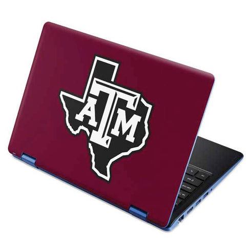 Texas A&M University Black Logo Aspire R11 11.6in Skin