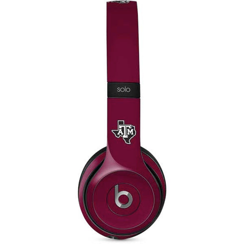 Texas A&M University Black Logo Beats Solo 2 Wired Skin