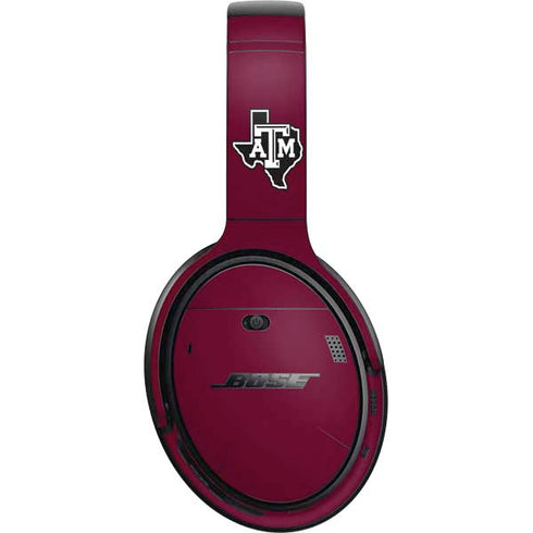 Texas A&M University Black Logo Bose QuietComfort 35 Headphones Skin