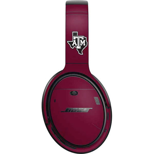 Texas A&M University Black Logo Bose QuietComfort 35 II Headphones Skin