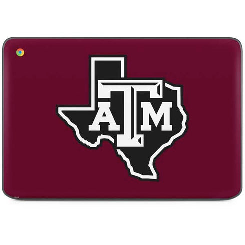 Texas A&M University Black Logo HP Chromebook Skin