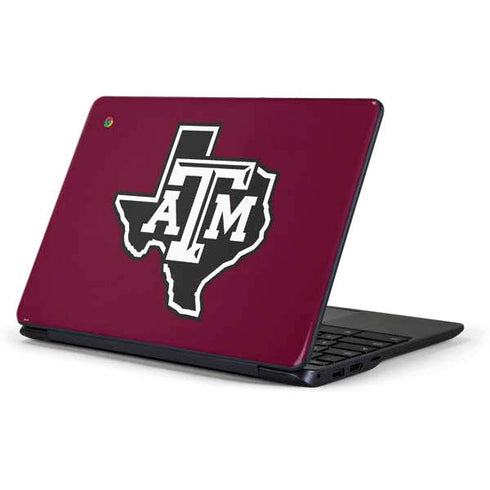 Texas A&M University Black Logo Samsung Chromebook Skin