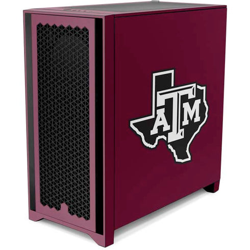 Texas A&M University Black Logo Corsair 4000D Tempered Glass Mid-Tower ATX Case Skin