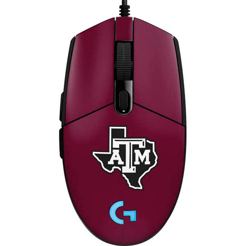 Texas A&M University Black Logo G203 Prodigy RGB Wired Gaming Mouse Skin