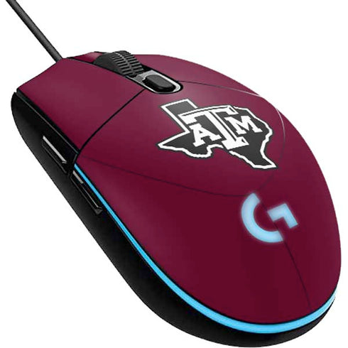 Texas A&M University Black Logo G203 Prodigy RGB Wired Gaming Mouse Skin