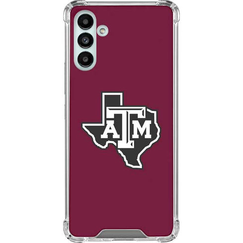 Texas A&M University Black Logo Galaxy A13 5G Clear Case