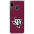 Texas A&M University Black Logo Galaxy A20 Clear Case