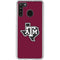 Texas A&M University Black Logo Galaxy A21 Clear Case