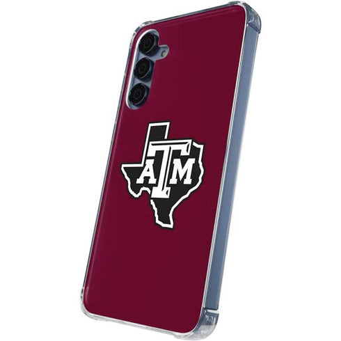 Texas A&M University Black Logo Galaxy A35 5G Clear Case