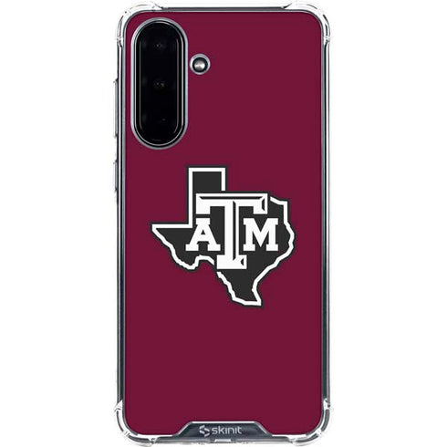 Texas A&M University Black Logo Galaxy A36 5G Clear Case