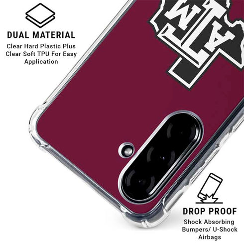 Texas A&M University Black Logo Galaxy A36 5G Clear Case