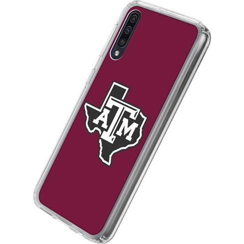 Texas A&M University Black Logo Galaxy A50 Clear Case