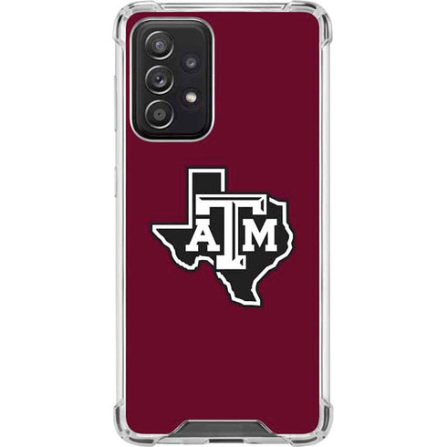 Texas A&M University Black Logo Galaxy A52 5G Clear Case