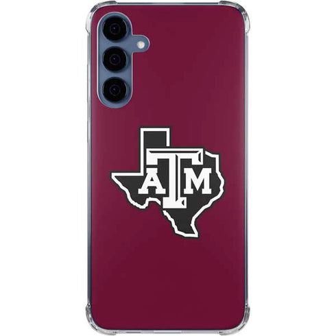 Texas A&M University Black Logo Galaxy A55 5G Clear Case