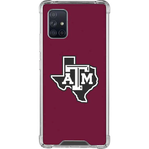 Texas A&M University Black Logo Galaxy A71 5G Clear Case