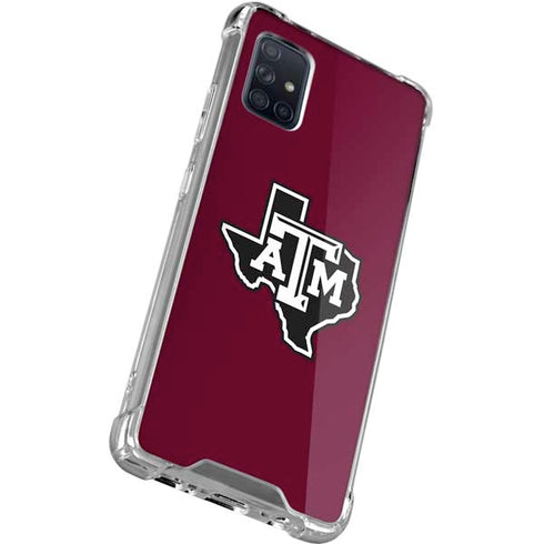 Texas A&M University Black Logo Galaxy A71 5G Clear Case