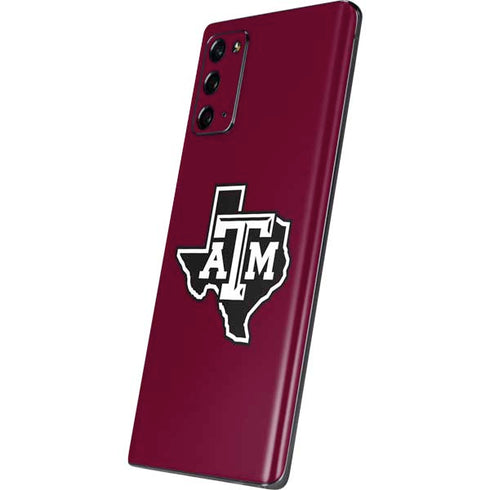 Texas A&M University Black Logo Galaxy Note20 5G Skin