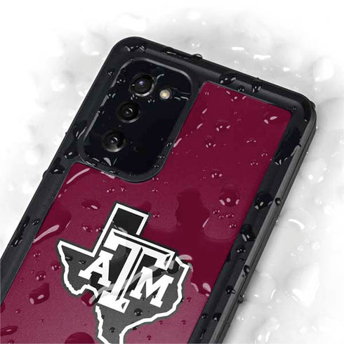 Texas A&M University Black Logo Galaxy Note20 5G Waterproof Case