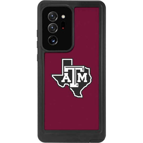 Texas A&M University Black Logo Galaxy Note20 Ultra 5G Waterproof Case