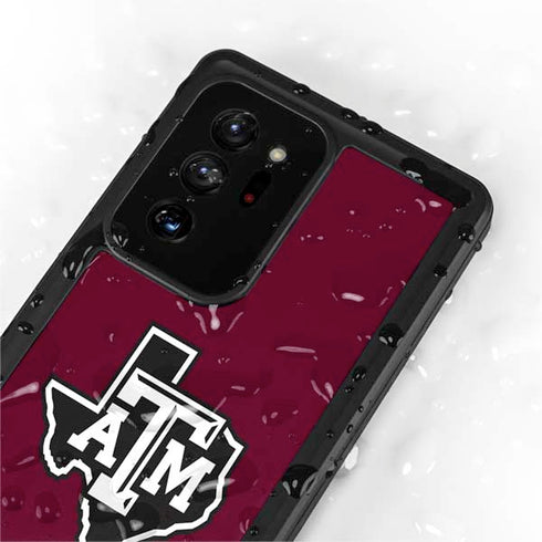 Texas A&M University Black Logo Galaxy Note20 Ultra 5G Waterproof Case