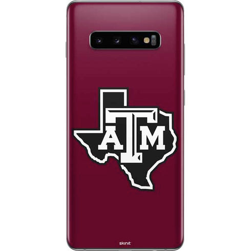Texas A&M University Black Logo Galaxy S10 Plus Skin