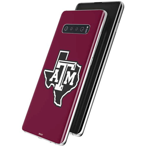 Texas A&M University Black Logo Galaxy S10 Plus Skin
