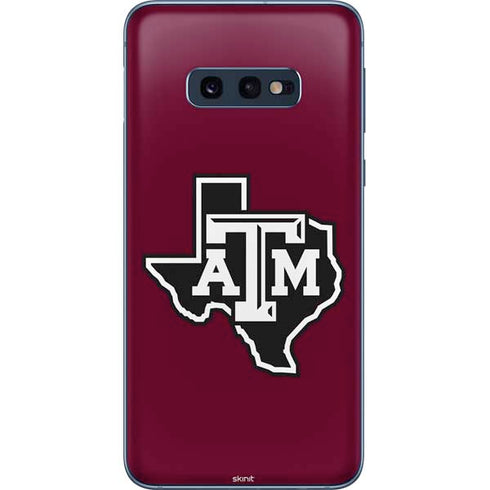 Texas A&M University Black Logo Galaxy S10e Skin