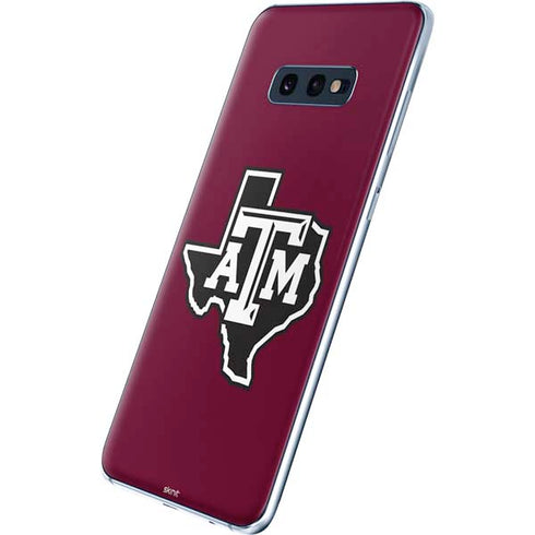Texas A&M University Black Logo Galaxy S10e Skin