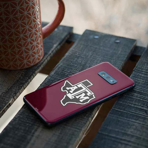 Texas A&M University Black Logo Galaxy S10e Skin