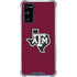 Texas A&M University Black Logo Galaxy S20 FE Clear Case