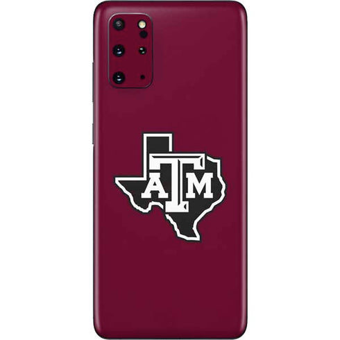 Texas A&M University Black Logo Galaxy S20 Plus Skin