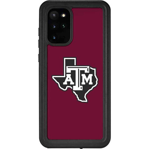 Texas A&M University Black Logo Galaxy S20 Plus Waterproof Case
