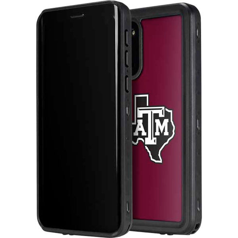 Texas A&M University Black Logo Galaxy S20 Plus Waterproof Case