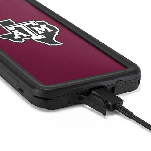 Texas A&M University Black Logo Galaxy S20 Plus Waterproof Case