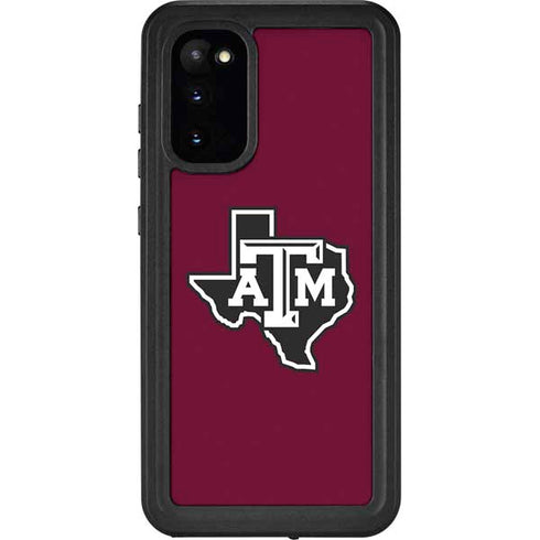 Texas A&M University Black Logo Galaxy S20 Waterproof Case