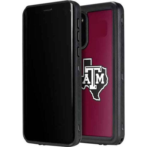 Texas A&M University Black Logo Galaxy S20 Waterproof Case