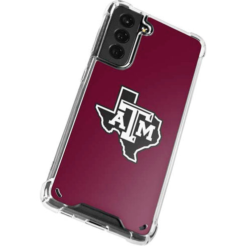 Texas A&M University Black Logo Galaxy S21 5G Clear Case