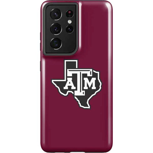 Texas A&M University Black Logo Galaxy S21 Ultra 5G Pro Case