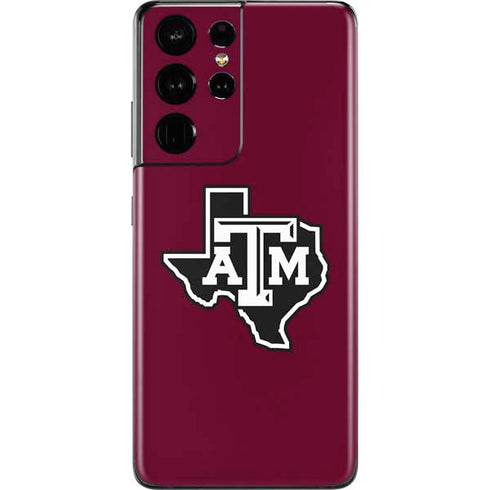 Texas A&M University Black Logo Galaxy S21 Ultra 5G Skin