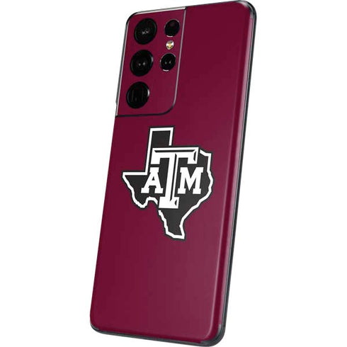 Texas A&M University Black Logo Galaxy S21 Ultra 5G Skin