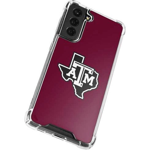 Texas A&M University Black Logo Galaxy S22 Plus Clear Case
